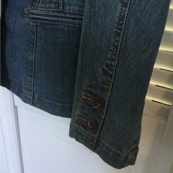 Faded Glory Distressed Denim Jacket, Size M - Picture 5 of 6